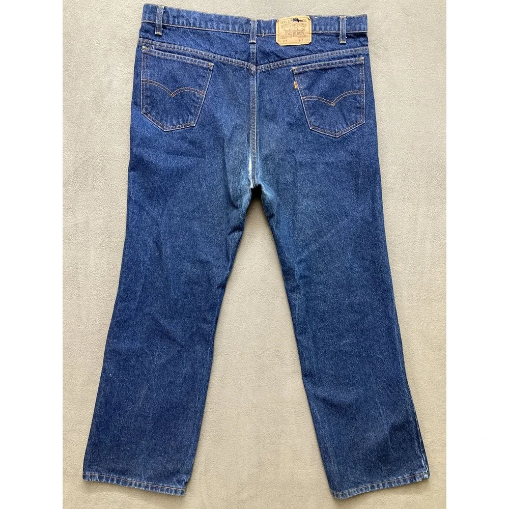 VTG LEVI 317 Bootcut Jeans Mens Size 42x30 Orange Tab Made in USA (Actual 40x29)